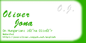 oliver jona business card